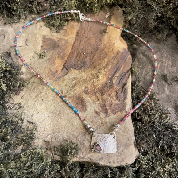 SOLD Watermelon tourmaline necklace - Picture 2 of 2